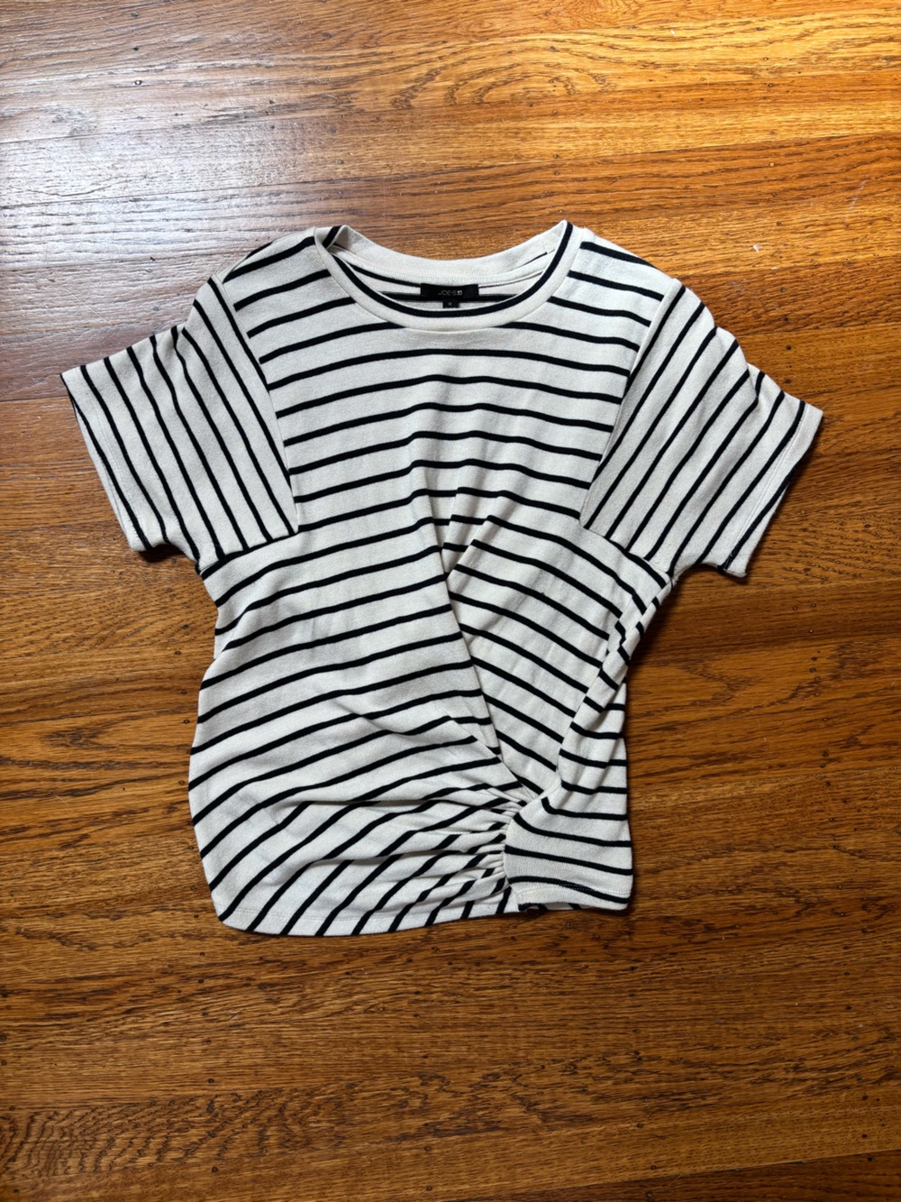 Short Sleeved Breton Twist Sweater